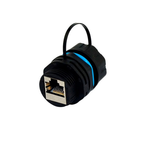 Индустриальный соединительный модуль, RJ-45(8P8C), FTP, CAT 6, IP68 с защитным колпачком для кабеля REXANT | код 02-0285 | REXANT