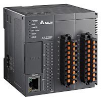 Программируемый логический контроллер AS228P-A, 16DI, 12TO(PNP), 24VDC, 64K шагов, 2xRS485, USB, microSD, CANopen, Ethernet | код AS228P-A | Delta Electronics