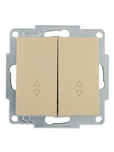 VESNA Выключатель проходной двойной золото | код 742-3688-106 | LEZARD фото 2