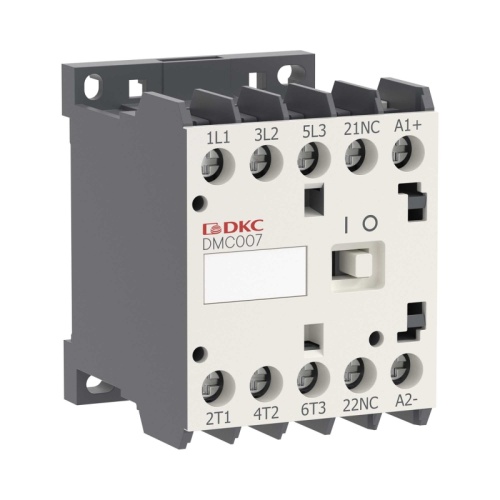 Миниконтактор YON DMC007 7A 3кВт AC3 3P кат. 24В DC 1НО | код DMC007-3C10D024 | DKC