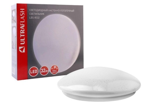 Светильник светодиодный LBS-8532 32Вт 4500К звезды настенно-потолочный Ultraflash 15158 Светильник светодиодный LBS-8532 32Вт 4500К звезды настенно-потолочный Ultraflash 15158