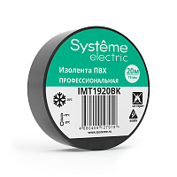 Изолента ПВХ 0.13х19мм (рул.20м) черн. | код IMT1920BK | Systeme Electric