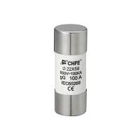 Вставка плавкая цилиндр., 40A, 500VAC, 120kA, 22х58mm, тип gG | код C22-40GG | CHFE