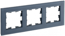 BRITE Рамка 3-мест. РУ-3-2-Бр стекло маренго матовый IEK | код BR-M32-G-31-K35 | IEK