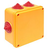 Коробка огнестойкая 100х100х50мм IP55, 3 двойных клеммника 1,5-2,5 мм2 EKF | код plc-kmrf-100-6-02 | EKF