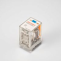 Реле сер. RKE, 2CO, встав., 24VDC, с свет. диод., тест. кноп., диод (13+.14-) | код RKE2CO024LTD1 | Shenler
