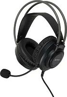 Наушники с микрофоном A4Tech Fstyler FH200U серый 2м накладные USB оголовье (FH200U GREY) | код 1431333 | A4TECH
