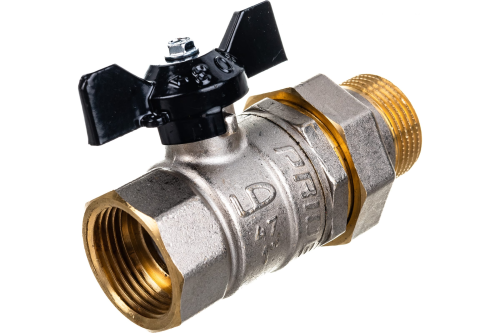 Кран шаровой со сгоном Ду25 1' ВН белая ручка бабочка | код LD 47.306.25 W | LD Pride Кран шаровой со сгоном Ду25 1' ВН белая ручка бабочка | код LD 47.306.25 W | LD Pride