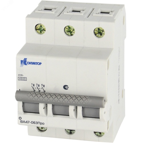 Выключатель автоматический трехполюсный 1А С ВА47-063Про 4.5kA | код 7000140 | Контактор Выключатель автоматический трехполюсный 1А С ВА47-063Про 4.5kA | код 7000140 | Контактор