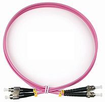 Cabeus FOP-50-OM4-FC-ST-25m Шнур оптический duplex FC-ST 50/125 mm OM4 25м LSZH | код 9139c | Cabeus
