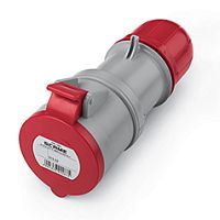 Разъем пром. силовой CEE кабельный, гнездо, 32A, 3P+E 6h, 380_415VAC 50/60Hz, IP44/IP54, серия OPTIMA | код 313.3246 | Scame