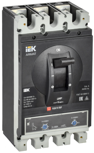 ARMAT Авт. выкл. лит. корпус 3P I 85кА 500А ТМ рег. IEK | код AR-MCCB-3I-085-0500A-ATUC | IEK