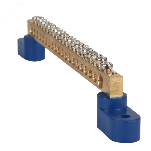 Шина нулевая с двумя изоляторами OptiKit BB-T-PE-S-22-8х12-желтый | код 277915 | КЭАЗ