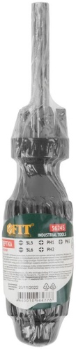 Отвертка 5 CrV бит, черная усиленная ручка с антискользящей накладкой | код 56245 | FIT фото 3 Отвертка 5 CrV бит, черная усиленная ручка с антискользящей накладкой | код 56245 | FIT фото 3