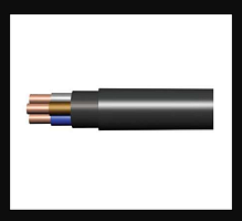 Кабель силовой ППГнг(А)-HF 4х10ок(N)-0.66 однопроволочный черный (барабан) | код 0871400001 | Алюр