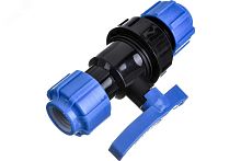 Кран шаровой компрессионный разъемный d 20 | код 555220020 | Политэк