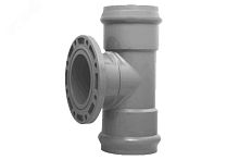 Тройник с ПВХ фланцем 225x100 мм. 90 градусов | код 2181131 | Хемкор