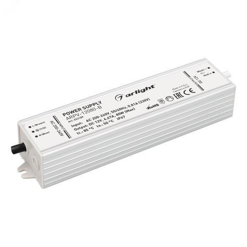 Блок питания ARPV-12080-B (12V, 6.7A, 80W) (ARL, IP67 Металл, 3 года) | код 23189 | Arlight