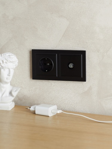 BRITE Рамка 2-местная IP44 РУ-2-БрЧ-44 черный | код BR-M22-44-K02 | IEK фото 4