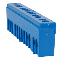 Шина нулевая в изоляции OptiKit BB-I-PE-DIN-8-6х9-зеленый | код 277960 | КЭАЗ