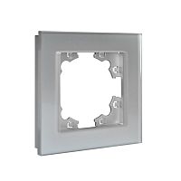 Афина рамка стеклянная одноместная, серебро (еврослот) | код 2266 | Universal