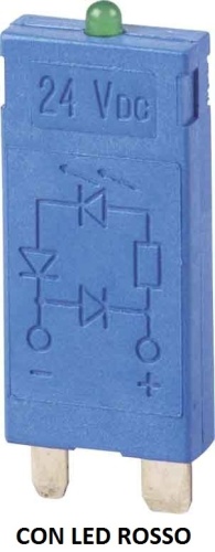 Модуль индикации, красный LED, 6...24В AC/DC | код 9980002450 | FINDER