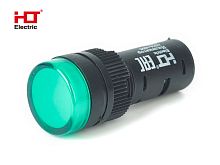 Лампа AD16-16DS(LED)матрица d16мм зеленый 230В IP40 HLT | код 085-06-03| HLT