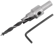 Сверло с зенкером для мебельных стяжек 5 мм/зенкер 9.5 мм (для стяжки 7х50) | код 36431 | FIT