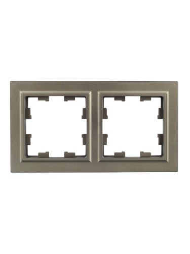 BRITE Рамка 2-местная РУ-2-БрШ шампань | код BR-M22-K37 | IEK фото 5