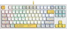Клавиатура A4Tech Bloody S87 Energy механическая белый/желтый USB for gamer LED (S87 USB ENERGY WHITE) | код 1971729 | A4TECH