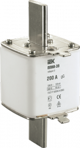 Вставка плавкая ППНИ-39 200А габарит 3 | код DPP50-200 | IEK