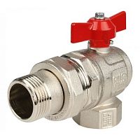 Кран шаровой угловой со сгоном 1/2' ВН ручка бабочка IDEAL (298 1/2') | код RAN30F2I281JLQ | ITAP