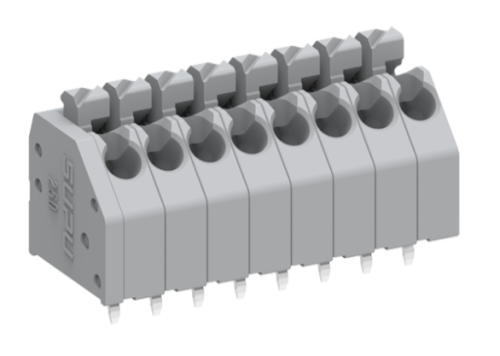 250104 Клемма MCS, одинарное отверстие, шаг 3.5мм, 4 конт., сер., шт | код 250104 | SUPU