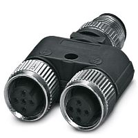 Y-разветвитель SAC-3P-M12Y/2XM12FS B PE S21BK | код 1527618 | PHOENIX CONTACT