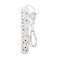 Удлинитель STANDARD 6 гнезд, 1,5м, 3х1,0мм?, с/з, белый REXANT | код 13-4043 | REXANT