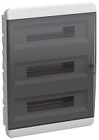 Корпус пластиковый ЩРВ-П-54 IP41 черн. прозр. дверь TEKFOR | код TF5-KP12-V-54-41-K01-K03 | IEK