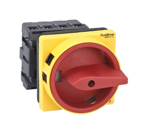 ВЫКЛЮЧАТЕЛЬ-РАЗЪЕДИНИТЕЛЬ 4P 32A IP20 С КРАСНОЙ РУКОЯТКОЙ НА ДВЕРЦУ 4 ВИНТАМИ С ЗАМКОМ | код MSD32410R | Systeme Electric