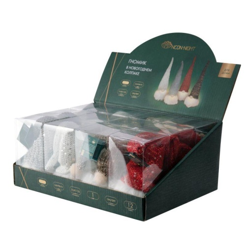 Фигура светодиодная "Гномик в новогоднем колпаке" 20см тепл. бел. 3хLR1130 (в комплекте) Neon-Night 513-017 фото 10 Фигура светодиодная "Гномик в новогоднем колпаке" 20см тепл. бел. 3хLR1130 (в комплекте) Neon-Night 513-017 фото 10