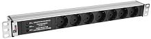 Блок розеток Rem-10 без шнура с фил. и инд., 7 Sсhuko, вход IEC 60320 C14, 10 A, алюм., 19 | код R-10-7S-FI-440-Z | REM