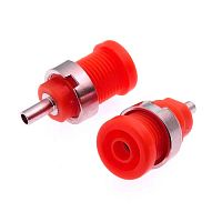 Гнездо RUICHI Z014 4 мм panel jack красный, на панель под пайку | код 106937 | Ruichi