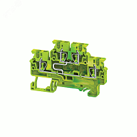 Клемма заземляющая пружинная OptiClip CXDLG-2,5-2L-PE-I-S-(0,2-2,5)-PEN | код 332739 | КЭАЗ