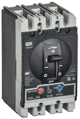 ARMAT Авт. выкл. лит. корпус 3P S 35кА 32А ТМ рег. IEK | код AR-MCCB-3S-035-0032A-ATUC | IEK
