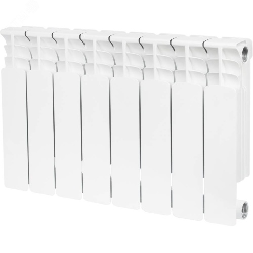 Радиатор биметаллический секционный 350/90/8 боковое подключение | код SRB-0310-035008 | STOUT