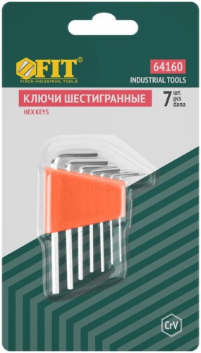 Ключи шестигранные CrV 7 шт (0.7-3.0 мм) в пластиковом держателе | код 64160 | FIT фото 3 Ключи шестигранные CrV 7 шт (0.7-3.0 мм) в пластиковом держателе | код 64160 | FIT фото 3
