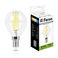 Лампа светодиодная 7Вт 230В E14 4000К LB-52 FERON 25875