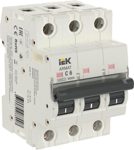 ARMAT Автоматический выключатель M06N 3P C 6А | код AR-M06N-3-C006 | IEK 