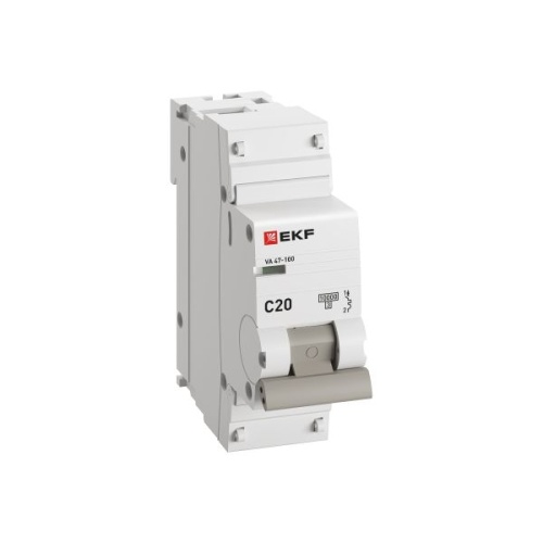Автоматический выключатель 1P 20А (C) 10kA ВА 47-100 PROxima | код mcb47100-1-20C-pro | EKF фото 3 Автоматический выключатель 1P 20А (C) 10kA ВА 47-100 PROxima | код mcb47100-1-20C-pro | EKF фото 3