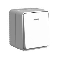 Выключатель 1-кл. ОП AtlasDesign PROFI IP54 с подсветкой 10 АХ сер. | код ATN543013 | Systeme Electric