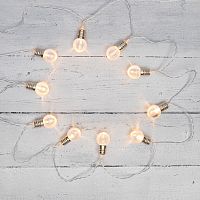 Гирлянда светодиодная Лампочки 10 LED, 1.5 м, прозрачный ПВХ, теплый белый цвет свечения, 2 х АА (батарейки не в комплекте) NEON-NIGHT | код 304-015 | NEON-NIGHT