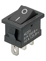 KCD1-102 250В AC/DC, 1P, 6А, (3с), ON-ON, черный, Mini TDM | код SQ0746-0139 | TDM